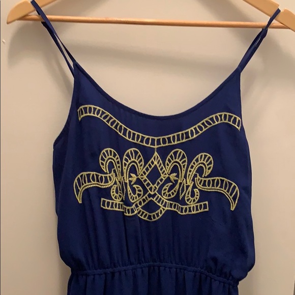 Royal Blue Maxi High Low Dress - Picture 2 of 3